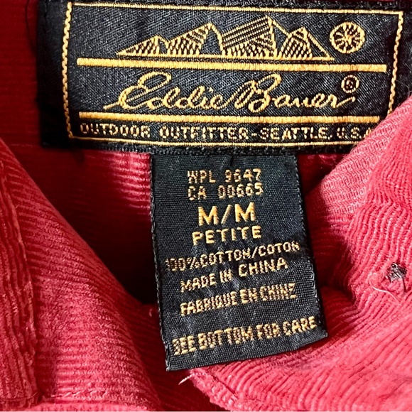 NWT Vintage EDDIE BAUER Petite Collared Button Down Corduroy Maxi Dress—SZ. MP - Picture 13 of 17